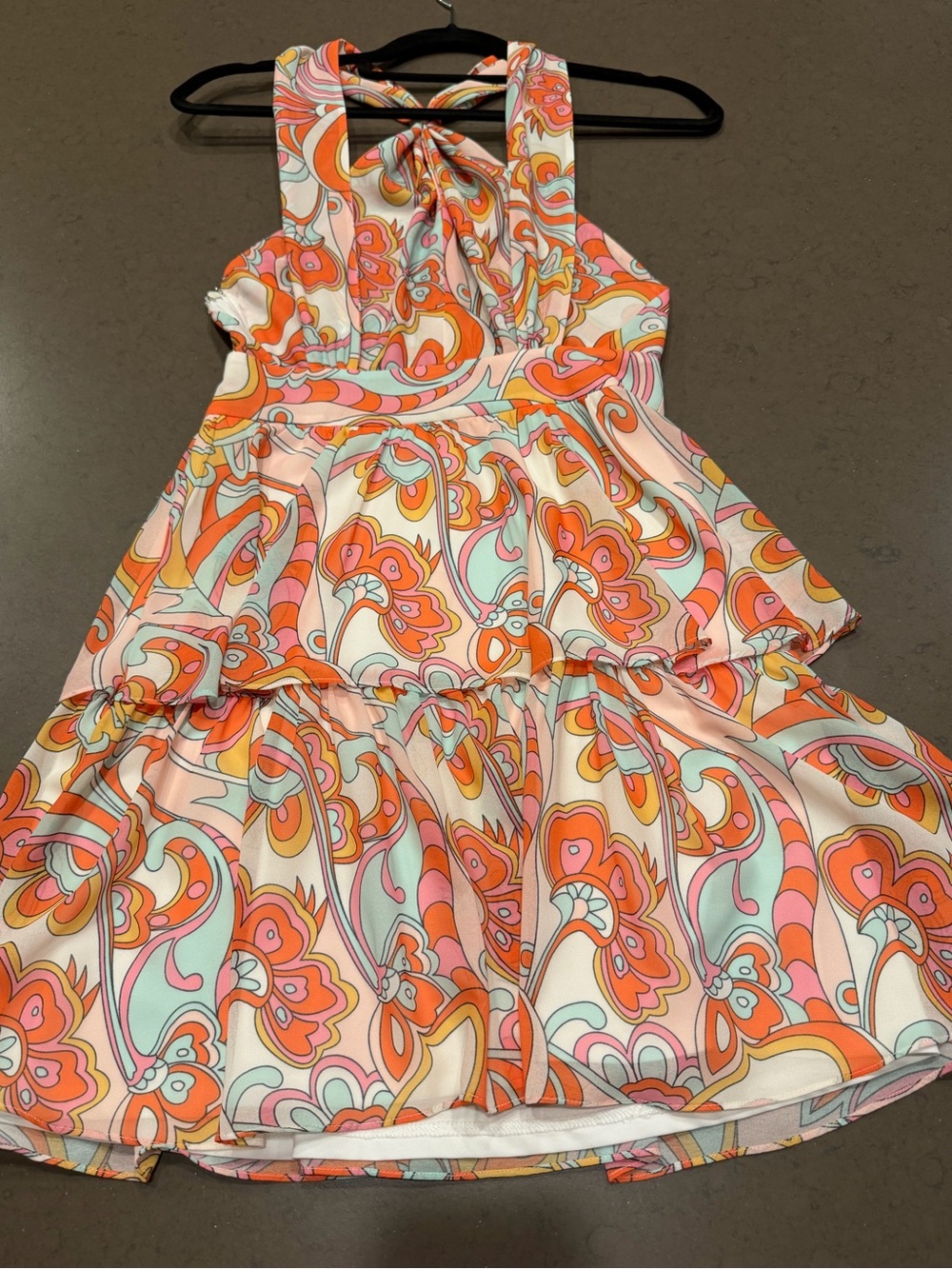 Luxury Knotted Halter Sundress Sz: XS - Picture 7 of 12